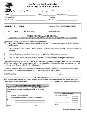 Fillable Online Lasc For More Information Regarding The Prerequisite