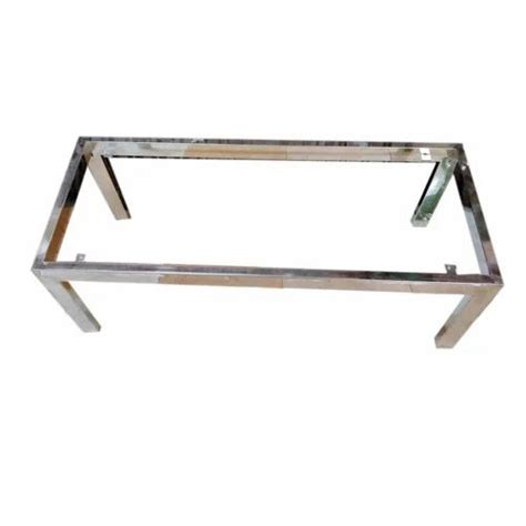 Polished Rectangular Stainless Steel Table Frame For Restaurants