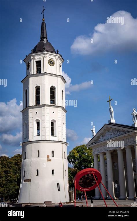 Vilnius Litauen 26 September 2022 Der Glockenturm Der Kathedrale