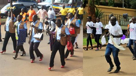 Photos Walk A Mile In Her Shoes Ugandan Men Stage Campaign To End