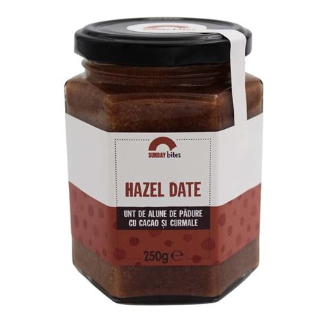 Unt de alune de pădure cu cacao și curmale 250g BunRomanesc ro