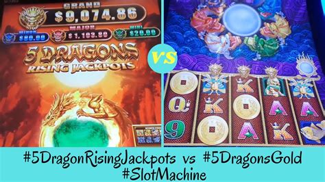 5 DRAGONS RISING JACKPOTS Vs 5 DRAGONS GOLD Slot Machine SunFlower