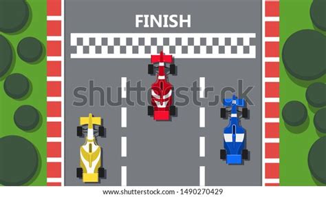 Race Track Car Top View Vector Stock Vector (Royalty Free) 1490270429 ...