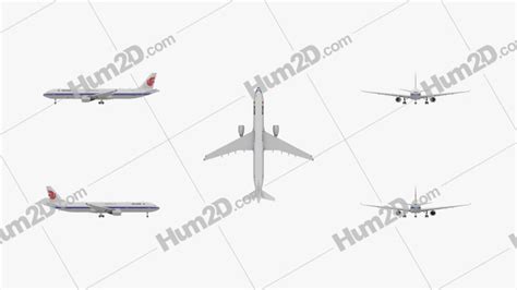 Airbus A330-300 Blueprint Template - 3DModels.org