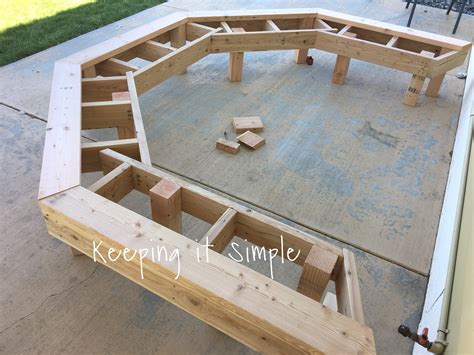 DIY Fire Pit Bench with Step by Step Insructions - Keeping it Simple