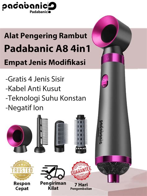 Jual PADABANIC Hair Dryer Alat Pengering Rambut 4in1 Sisir 4 Jenis