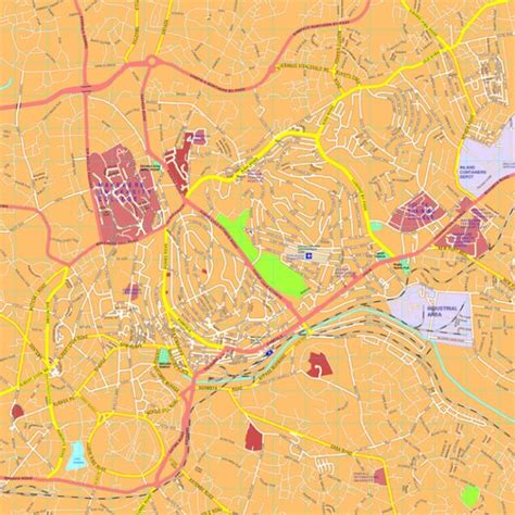 Kampala map | A City Map. Illustrator EPS vector maps