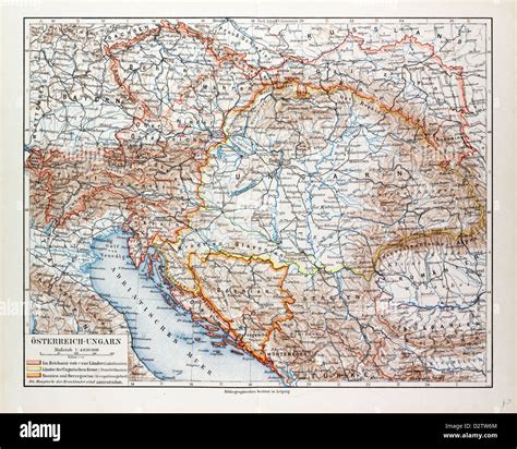 Mapa De Austria Hungr A Fotograf A De Stock Alamy