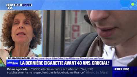 Arrêt du tabac Le plus tôt est le mieux explique Dr Marion Adler