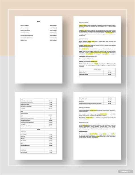 Cafe or Coffee Shop Marketing Plan Template - Google Docs, Word, Apple Pages | Template.net