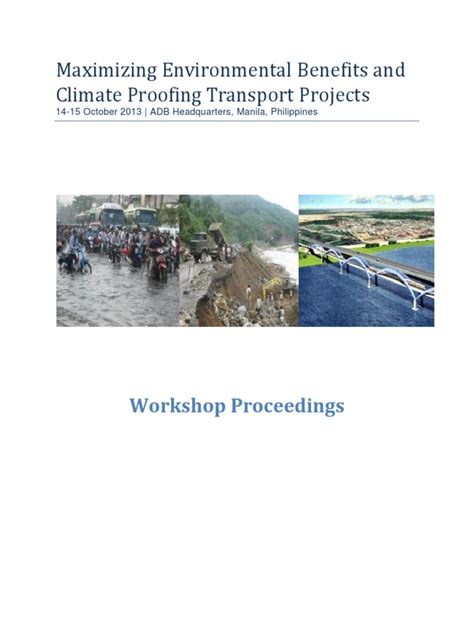 PDF Maximizing Environmental Benefits And Climate Proofing Transport