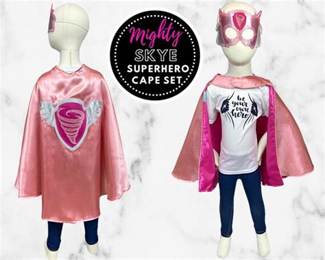 Super Pup Pink Kids Superhero Cape Superhero Satin Cape - Etsy