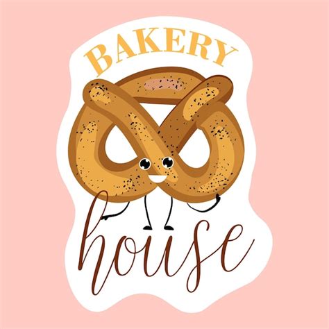 Aufkleber hausbacken croissant bäckerei logo vektor illustration von