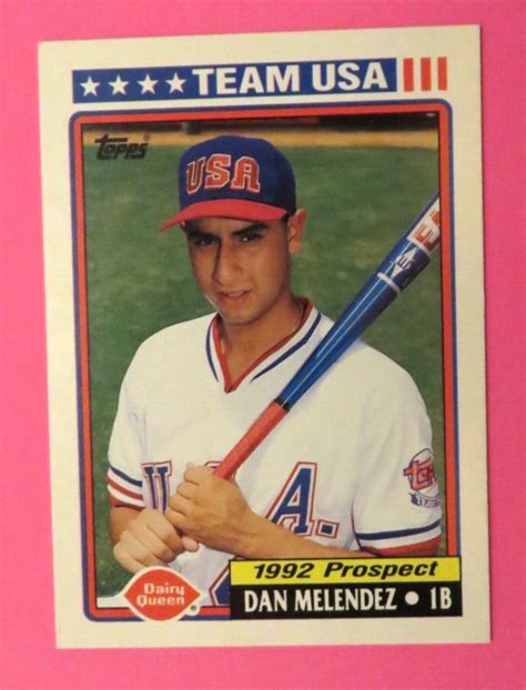 Topps Dairy Queen Team Usa Prospect Dan Melendez Ebay