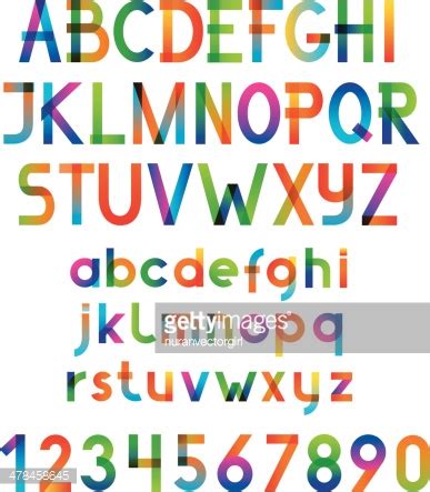 Colorful Vector Font And Numbers. Stock Vector | Royalty-Free | FreeImages