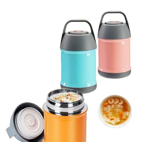 Stainless Steel Food Thermos Mug Braised Beaker Mini Bucket Vacuum Insulated Thermos Pot Soup ...