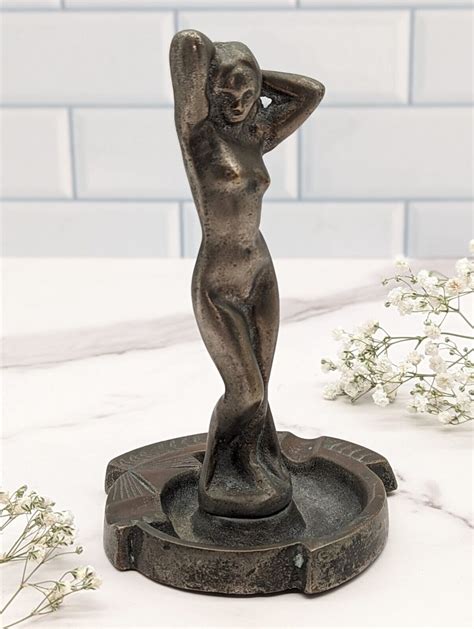 Vintage Art Deco Art Nouveau Nude Lady Ashtray EBay