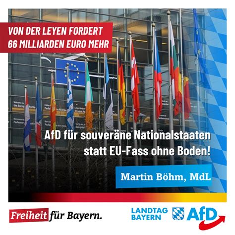 Martin Böhm Von der Leyen fordert 66 Milliarden Euro mehr AfD für