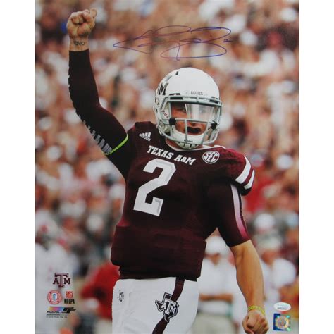 Johnny Manziel Signed Texas A M Aggies X Photo Jsa Coa Pristine