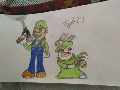 Mario+Rabbids: Luigi and Rabbid Luigi by Ezio1-3 on DeviantArt