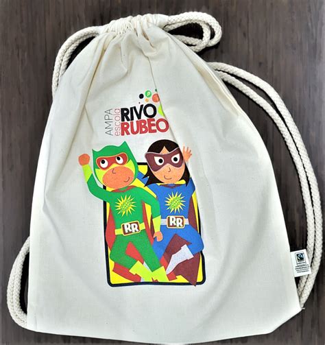 Mochila De Algod N Personalizada Ecoreciclat