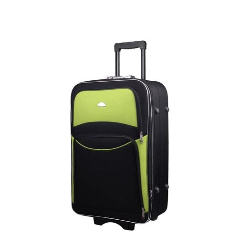 Średnia walizka PELLUCCI RGL 773 M Czarno Zielona - KEMER | Moda Sklep ...