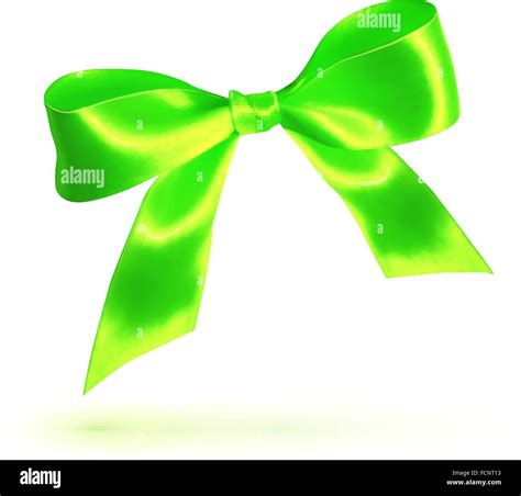 Big Green Ribbon Bow Isolated Stock Vector Images Alamy