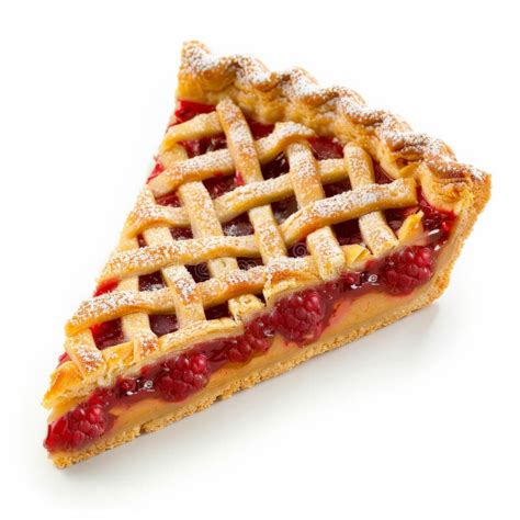 A Slice Of Austrian Linzer Torte A Buttery Tart With A Lattice Crust