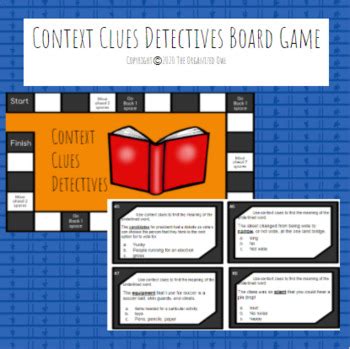 Context Clues Detectives Board Game By The Organized Owl Tpt