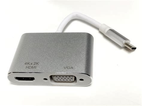 Adaptador 2 IN1 Convertidor Tipo C A HDMI VGA