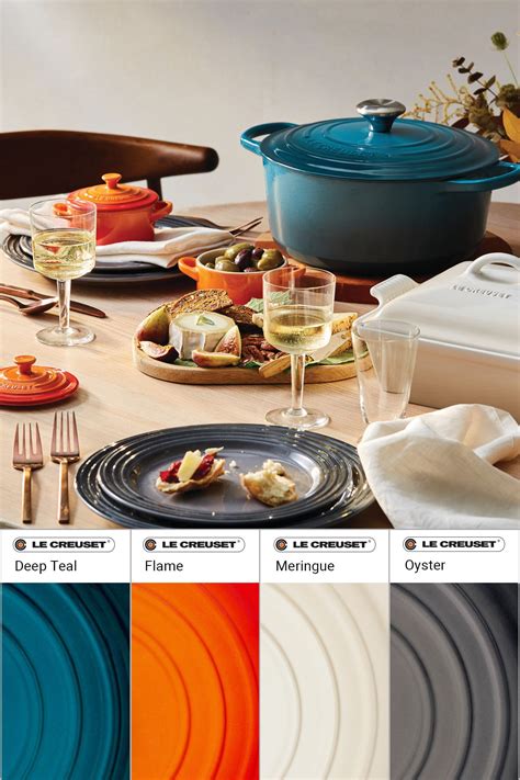 Le Creuset Color Combinations: Deep Teal | Le creuset colors, Le creuset kitchen, Le creuset recipes