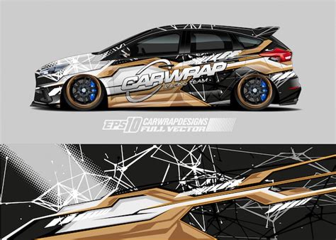 Sports car wrap design | Free Vector