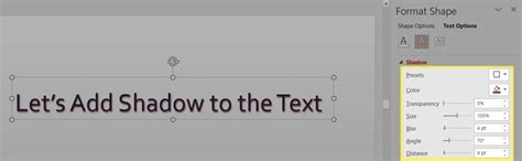 How To Apply A Text Shadow In Powerpoint