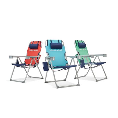 Life Is Good Backpack Lawn Chair Set Of 2 Gray Aluminum Frame Stationary Conversation Chair With