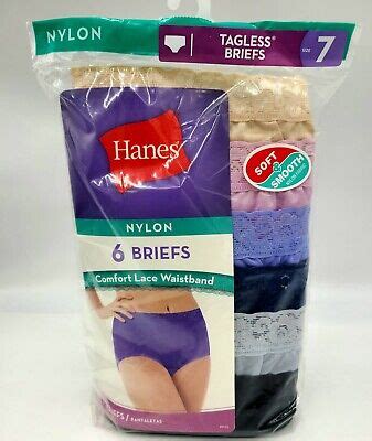 Hanes Nylon Briefs Panties 6 Pack Underwear Assorted Colors Women S