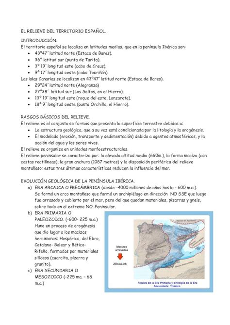 PDF EL RELIEVE DEL TERRITORIO ESPAÑOL INTRODUCCIÓN 2021 5 12