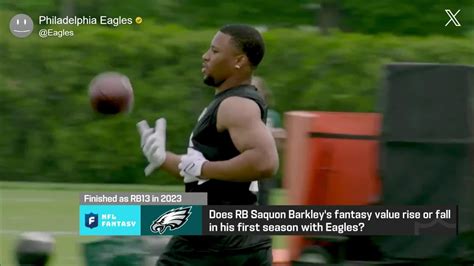 NFL Network's Michael Florio: Philadelphia Eagles running back Saquon ...