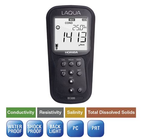 LAQUA EC220 Handheld Conductivity Resistivity Salinity Total Dissolved