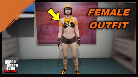 Gta 5 Online Female Tryhard Outfit Clothing Glitch Tutorial🧡🖤 No Transfer Youtube