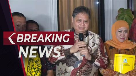 Breaking News Ketum Golkar Airlangga Resmi Usung Khofifah Emil