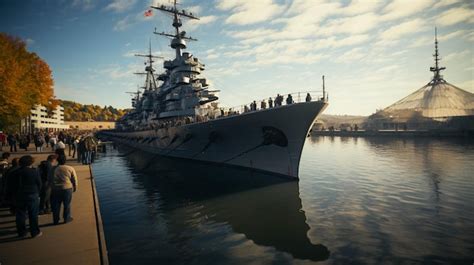 Premium AI Image | Us battleship USS Missouri indoor full view