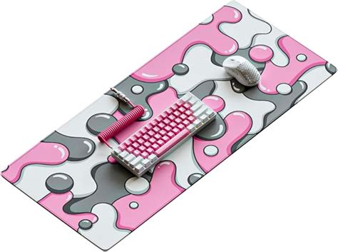 Amazon Kraken Keyboards Drip Xxl Pink White Gaming Mouse Pad