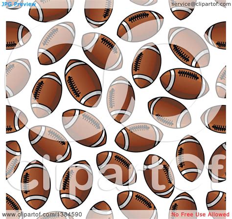 Clipart Of A Background Pattern Of Seamless Brown And White American