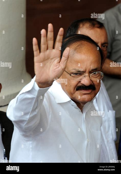 New Delhi 5th Aug 2017 M Venkaiah Naidu Is Seen During Vice