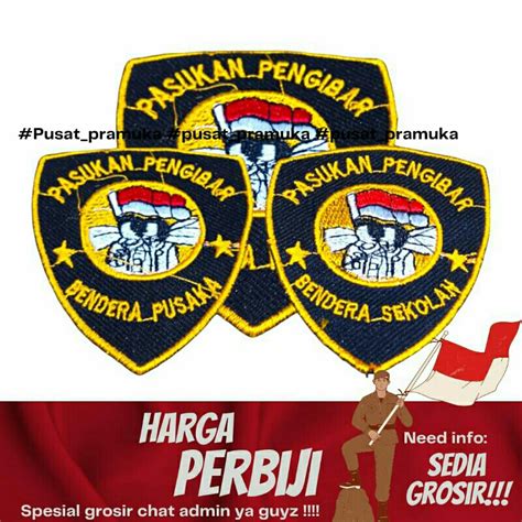 Jual Badge Bed Pengibar Bendera Pusaka Sekolah Paskibra Shopee Indonesia