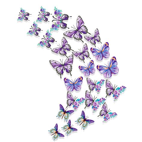 Purple Butterfly Flower Clip Art