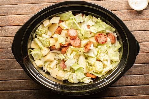 Slow Cooker Potatoes Cabbage And Kielbasa The Magical Slow Cooker