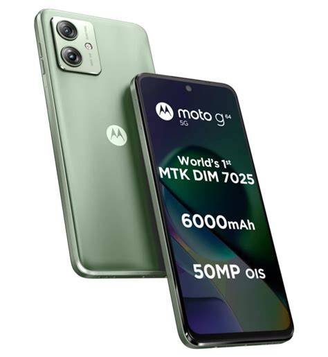 Motorola G64 5g Mint Green 12gb Ram 256gb Storage Expandable Upto