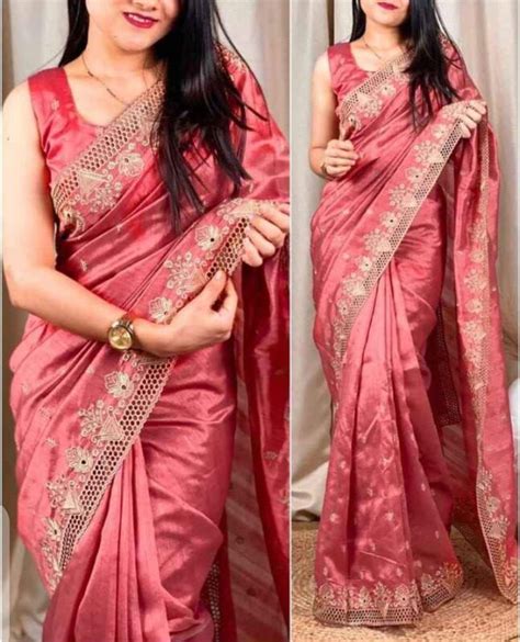 Pure Silk Cutwork Saree Age Group Adults Packaging Type