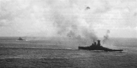 One Of The Last Photos Of Ijn Yamato On Fire But Still Underway April